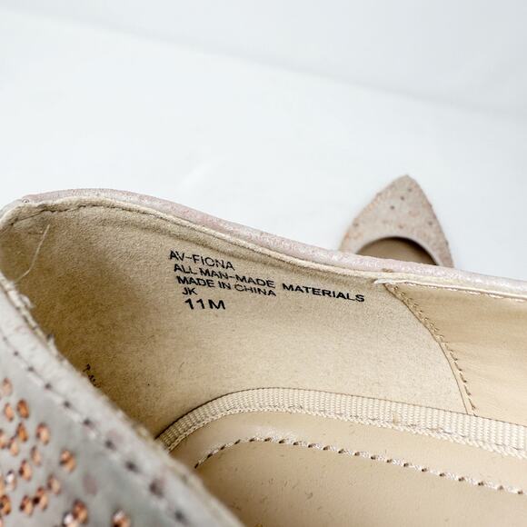 [Adrienne Vittadini] Fiona Crystal Sequined Pointed Toe Block Heel Pumps Sz 11M - Picture 10 of 11